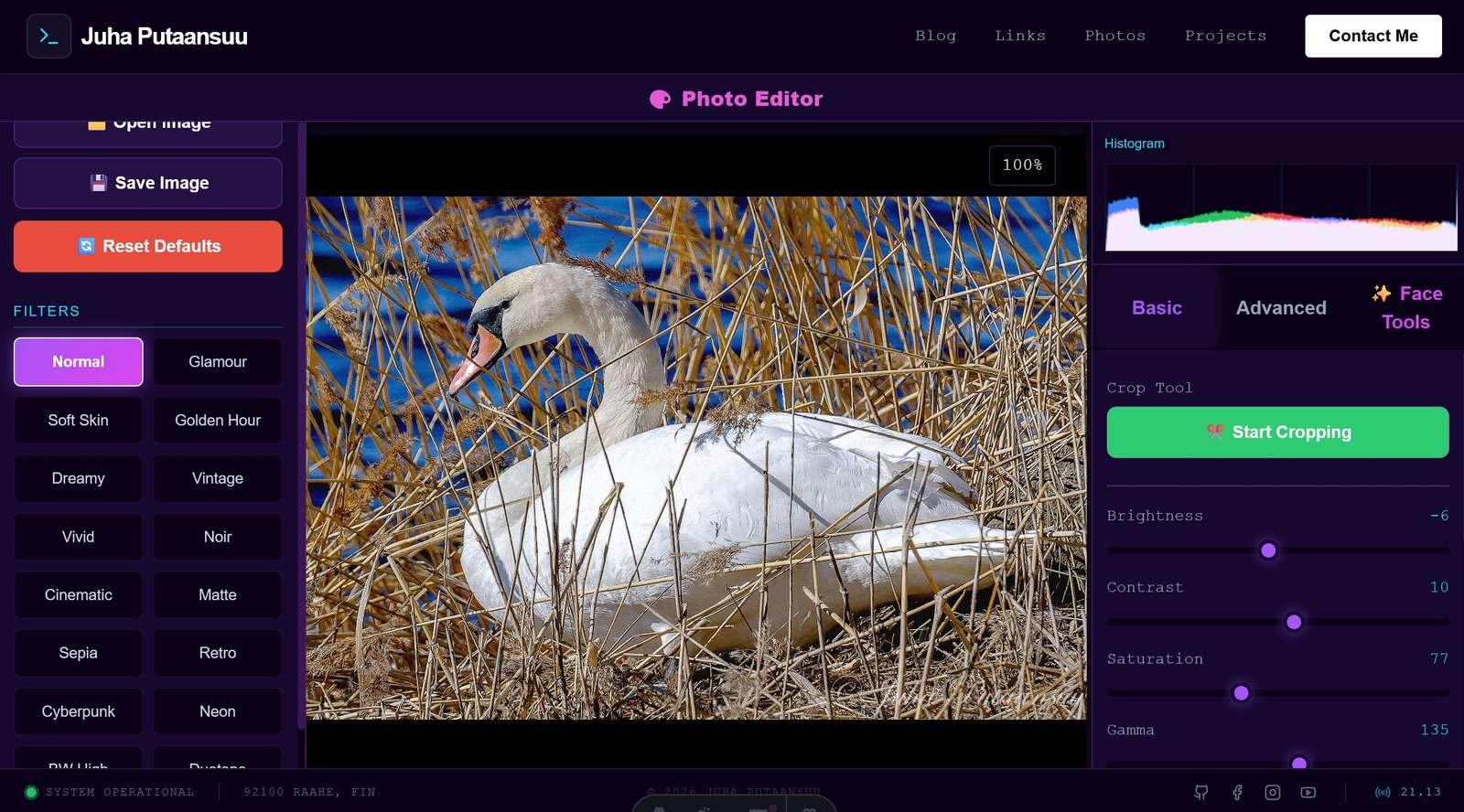 Experimental WebGL Photo Editor